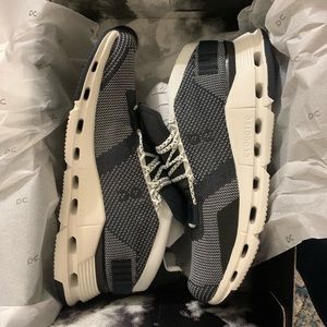 On Cloudnova black and white shoes